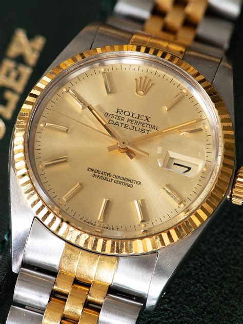 rolex datejust two tone automatic ref 16013 horloge|rolex 16013 market price guide.